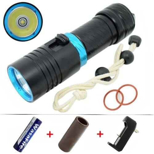 XML L2 LED Scuba Flashlight 3800LM 18650 Underwater Waterproof Lantern Portable Diving Torch Camping Hunting Light With Charger