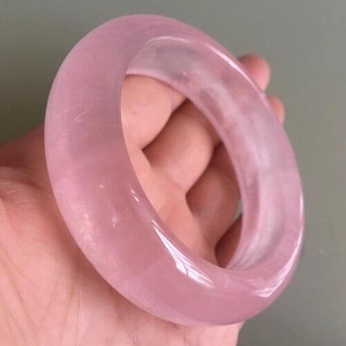 Genuine Natural Rose Quartz Madagascar Woman Bangle AAA Inner Diameter 56mm