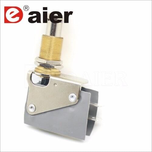 1Pcs Micro Switch M12 Shaft 3 Pins Push Button Switch 16A 250VAC KW-1039 Momentary Switches High Brass Material