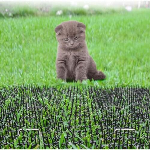 12PCS/Set CGarden Prickle Strip Cat Mats Anti Cats Net Repellent Deterrent Mat Spike Safe Keep Cat Dog Away 15.5CM*25CM
