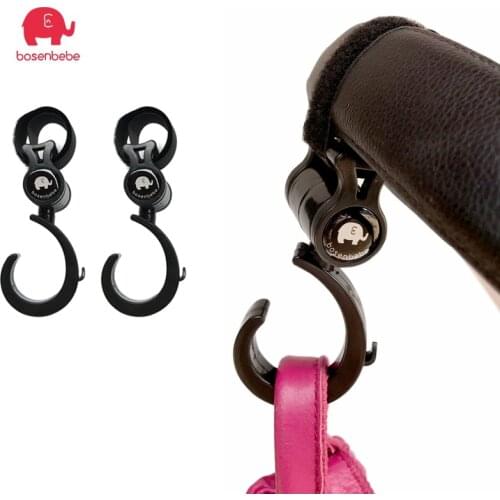 2Pcs/Set Baby Stroller Hanger Bag Stroller hooks Pram Rotate 360 Cart Hook Baby Stroller Accessories Free Shipping