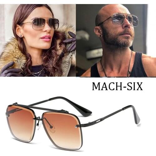 2021 Luxury brand design Fashion Gradient lens Sunglasses Men Vintage Mach Six Style Brand Design women Sun Glasses Oculos