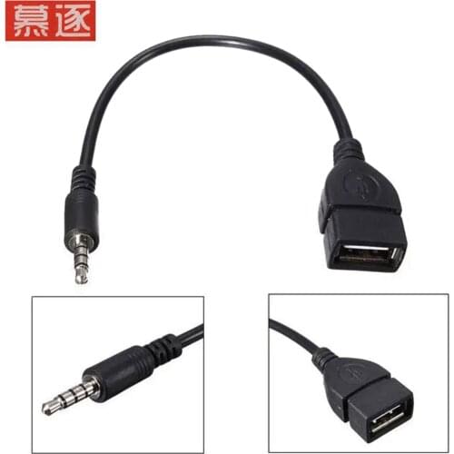 3.5MM To USB Adapter Car Audio Aux Cables Jack Male Converter Charge Charging OTG Car Audio U Disk Connection For GPS CD DVD MP3
