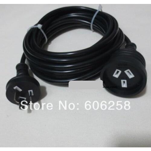 3pin Power Socket Extension Cord AU plug Socket three wire Extension Cord 5Meter 2PCS