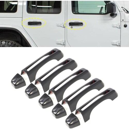 ABS Car Tailgate Door Handle Cover Exterior Moulding Trim For Jeep wrangler JL 4-Door 2018 2019 2020 4Pcs/Set