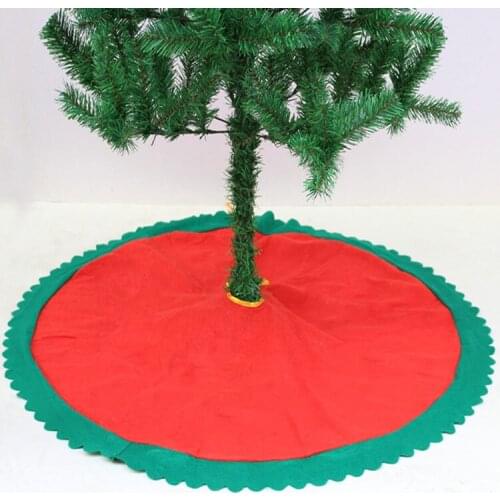 ANGRLY Hot Sale 1Pc 90cm Santa Claus Tree Skirt Christmas Tree Skirt Christmas Supplies Decorations Wedding Decoration New Year