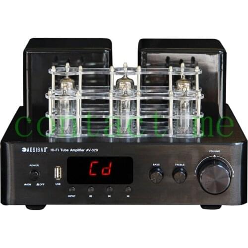 AOSIBAO AV320 HIFI Vacuum Tube Integrated Amplifier，Bluetooth Coaxial optical input Stereo Lossless decoding USB Preamplifier