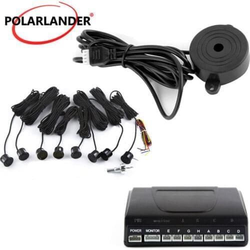 Car Parking Sensor 8 Sensors Reverse Backup Radar Parking Assist System For Front Rear auto vehicle buzzer sound 8 colors
