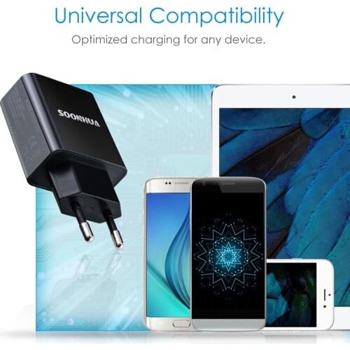 Quick Charge 3.0 USB Charger Wall Fast Charging EU US Mobile Phone Charger For iphone Samsung Xiaomi Huawei