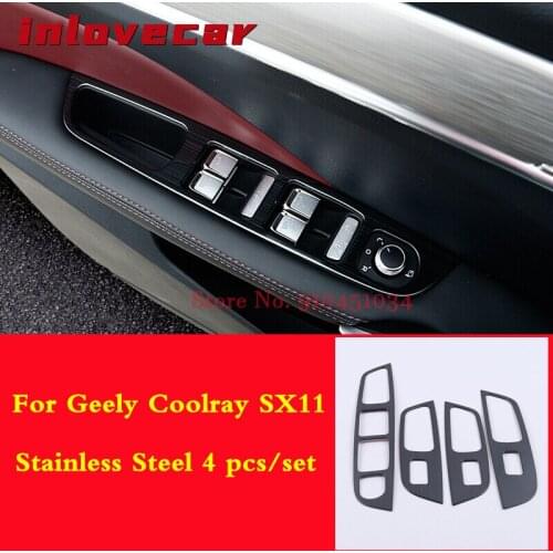 For Geely Coolray SX11 2018-2020 Car window Switch button frame cover interior trim mouldings decoration styling Accessories