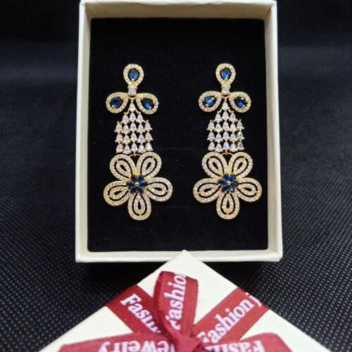 EYER Luxury Unique Africa CZ AAA Cubia Zirconia Earrings for Women Party show Wine Important occasion Noble High Quality Jewelry