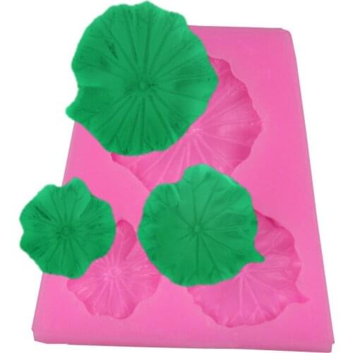 Lotus leaf shape liquid silicone mold cake fondant silicone mold food playing clay silicone mold cake decoration mold
