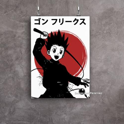 Canvas Anime Gon Freecss HxH Artwork Pictures Home Decoration Paintings Poster HD Prints Wall Art Modular Living Room Framed