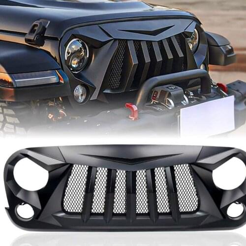 J380 New Car Grills for Jeep for Wrangler JK Grill Black ABS Material lantsun