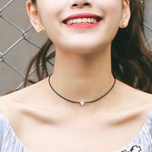 DIY Leather Rope Choker/Necklace With 925 Sterling Silver Lobster Clasp Connector Buckle Rubber Cord Jewelry Accessories Black