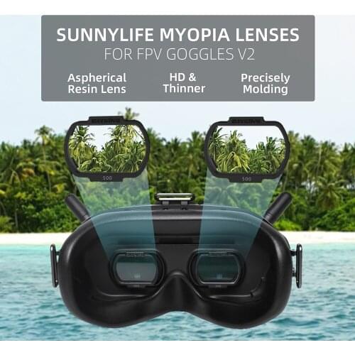 Myopia Lenses for DJI FPV Goggles V2 Corrective Lenses HD Aspherical Resin Lenses Nearsighted Glasses for DJI FPV Accessories