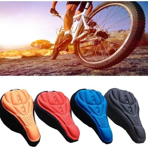 MTB Mountain Bike Cycling Thickened Extra Comfort Ultra Soft Silicone 3D Gel Pad Cushion Cover Bicycle Saddle Seat 4 Colors