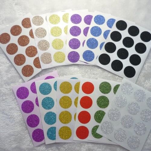 0.75inch - 3inch Multi size Glitter Confetti Dots Wall Stickers - Multi Glitter colors options