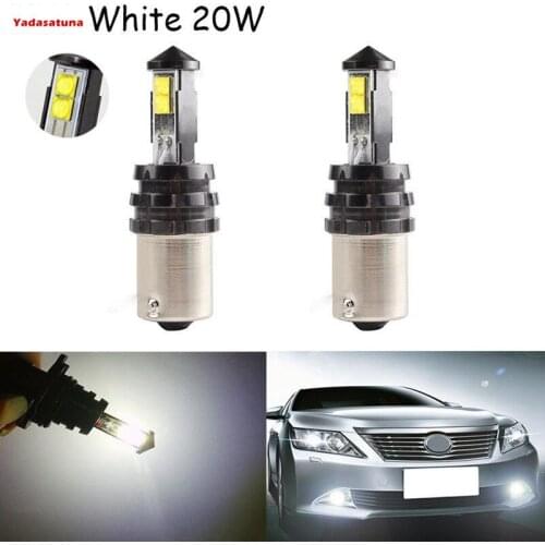 Par 1156 P21W BA15s Cree XP-E Chips LED 20W 1300-1600lm 6500-7500K ac / dc12v-24 a su vez luz blanca - oro transparente