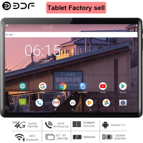 2021 New 10 Inch Android 9.0 Tablet Octa Core 2GB RAM 32GB ROM Tablets 1280*800 IPS LCD Dual SIM Card 3G/4G LTE Phone Tablet Pc