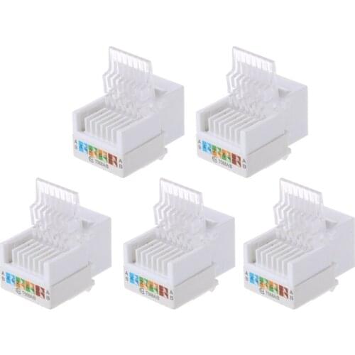 5pcs CAT5E UTP Network Module Tool-free RJ45 Connector Cable Adapter FOR AMP