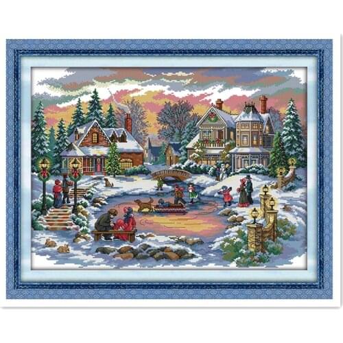 Treasure Time Painting Chinese Counted Cross Stitch Kits Pattern Home Decor Home decoration 11CT 14CT Printed On Canva Diy kit