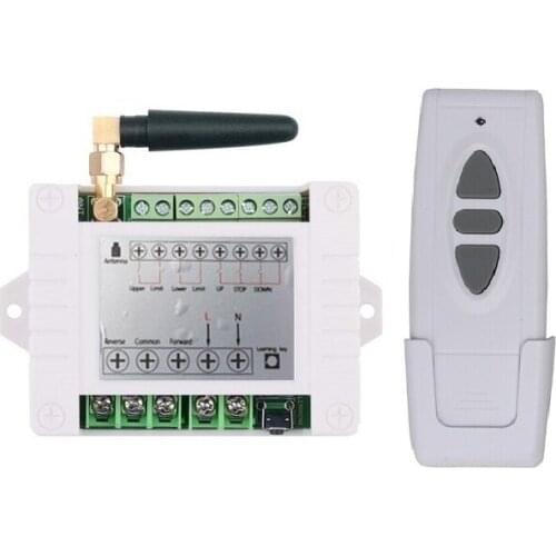 High Power AC220V 110V 1500W motor wireless remote control switch roller shutter door electric curtain Remote Forwards Reverse