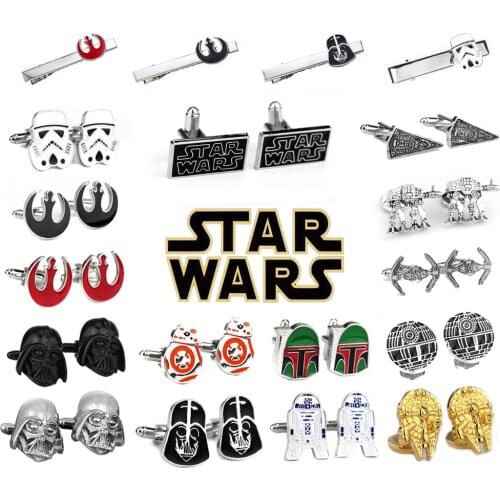 Star Wars Movie Figure Cufflinks Western Animiation Cosplay Accessories Cute Alloy Mental Creative Cufflinks Surprising Present