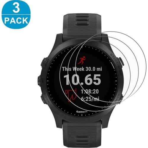 3 Pack Garmin Forerunner 945 Screen Protector, No Bubble Anti-Scratch Anti-Fingerprint 9H Tempered Glass