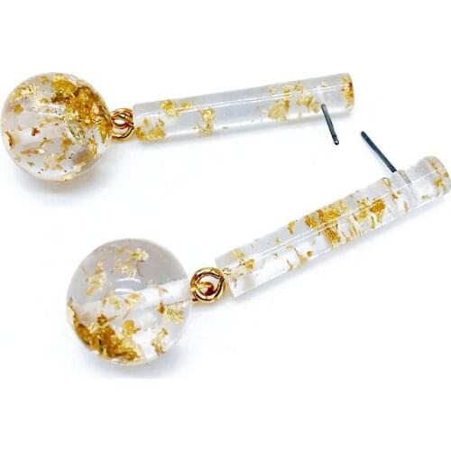 Gold Glitter Sweet Stud Earring