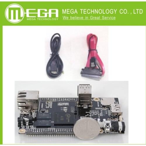 1 lot=1 Set 1pcs Raspberry Pi Mini PC Cubieboard 1GB ARM Development Board Cortex-A8 + SATA Cable+ 1pcs Power Supply Wire