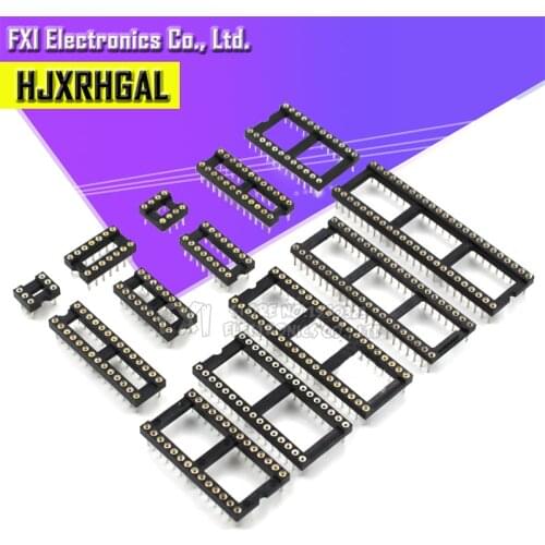 10PCS Round Hole IC socket Connector DIP 6 8 14 16 18 20 24 28 40 pin Sockets DIP6 DIP8 DIP14 DIP16 DIP18 DIP20 DIP28 DIP40 pins