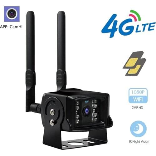 4G SIM Card IP Camera Camhi Outdoor Mini Security Surveilance Camera 1080P HD ONVIF Metal Case Remote View IR Night Vision CCTV