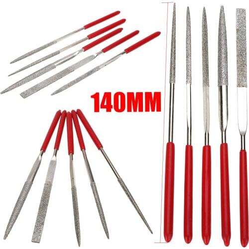 140mm 5pcs Wood Rasp Carving Needle Files Mini Metal Needle File Set Hand Tool for DIY Wood Fixing Carving Reparing Cutting
