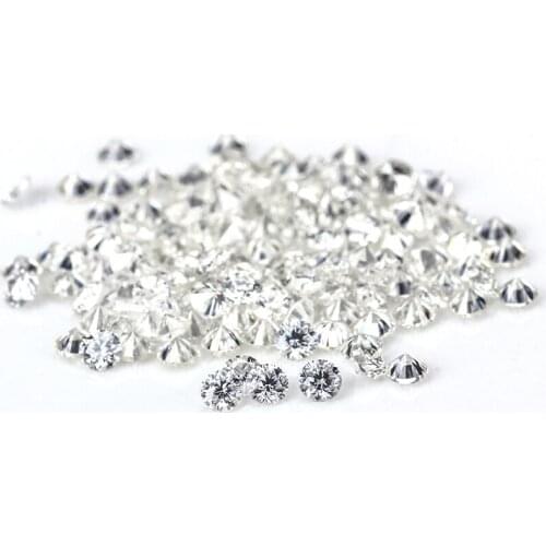 1ct/pack IJ color round brilliant cut small size 1.2mm melee moissanites loose gemstones beads for ring