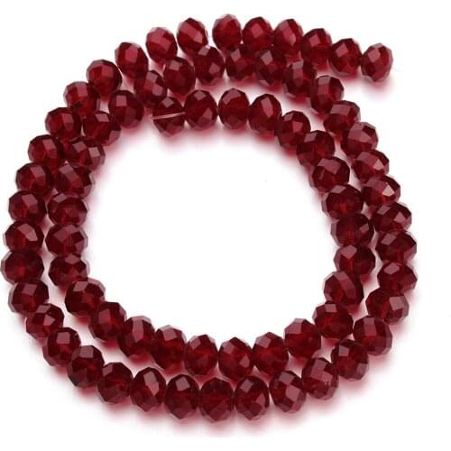 2 Strand/lot Red Crystal Natural Stone Loose Spacer Stone Beads 4mm 6mm 8mm for DIY Necklace Making Findings