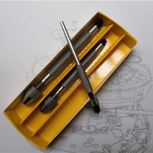 3pc Hand Drill Jewelry Craft Manual Drill Chuck Mini Swivel Head Pin Vise Semi-Automatic Spiral Hand Drill Precision Manual Tool