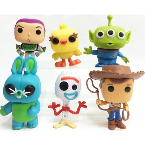 6pcs/set Cartoon Movie Toys Story Woody Buzz Lightyear Alien Figure Model Toy