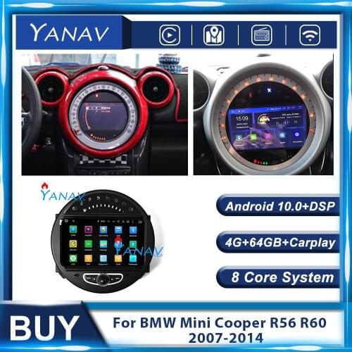 9" Car Radio Multimedia Player For BMW Countryman Mini R60 2014 Car Android 10.0 BMW Mini Cooper GPS Video Recoder Navigation