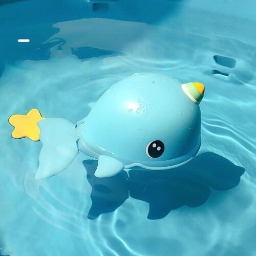 Swimming Pool Baby Beach Toy Cartoon Animal Swimming Whale Wind Up Children Wash Play Bathroom JugueteBaby Shower Toys BA60MY