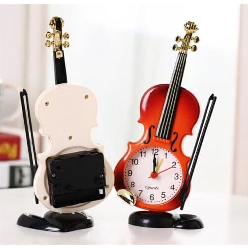 Home Decoration Musical Instrument Alarm Clock Shape Kid Gifts Table Clock Living Room Pendulum Table clock Craft Bar