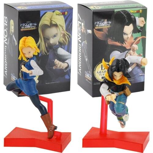 15-19cm Dragon Ball Z DBZ Anime Android 17 Lapis Android 18 lazuli PVC Action Figure Cartoon Model Toy Kids GIft Brinquedos
