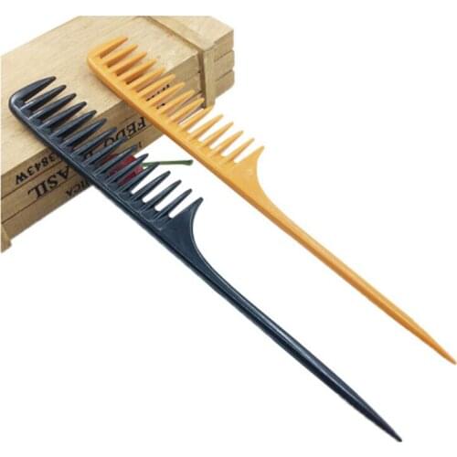 2 Colors New Portable Wide Tooth Comb Black Plastic Heat-resistant Large Wide Tooth Comb For Hair Styling Tool