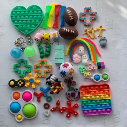 Fidget Toys Anti Stress Set Stretchy Strings Gift Pack Adults Children Squishy Sensory Antistress Relief Figet Toys