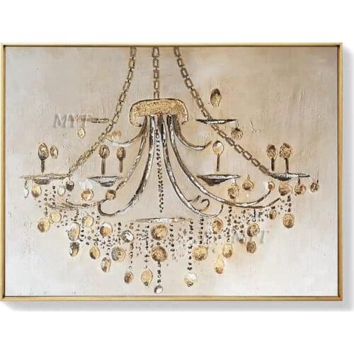 Canvas Oil Painting For Hotel Droplight Of Beautiful High Quality Handpainted Wall Art Home Decor Picture Modern On Canvas