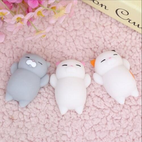 Kawaii Squishy Cute Lazy Cats Mini Decompress Slow Rising Squishy Clever Soft Hand Pinch Phone Strap Straps Kid Gifts