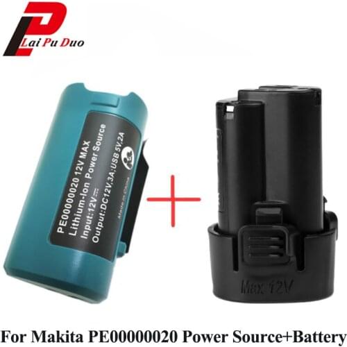 12V 1500mAh Li-ion Rechargeable Power Tool Battery For Makita 194550-6,DF030D,194551-4,BL1013,BL1014 With USB Power Source