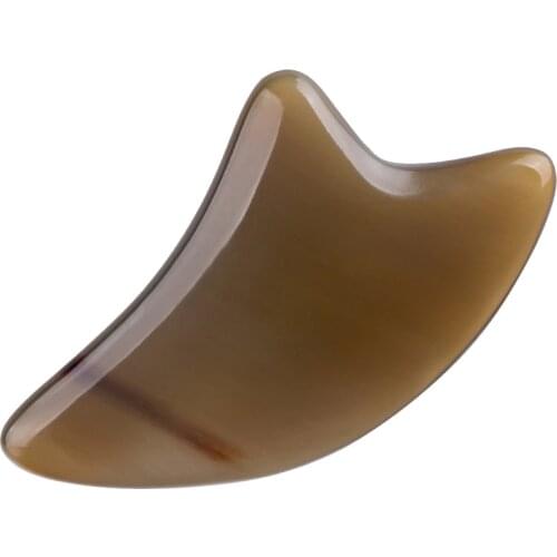 Yak Horn Guasha Massage Scraper Thick Face Massager Facial Eye Spa Scraping Board Body Acupuncture Pressure Therapy Gua Sha Tool