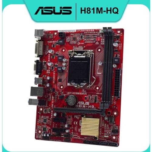 For ASUS H81M-HQ Desktop PC Motherboards Intel H81M DDR3 LGA1150 8G USB 3.0 ATX Used Motherboards set