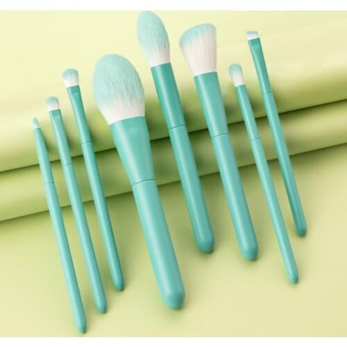 Saiantth 8pcs makeup brushes set macaron make up tool beauty portable eyeshadow contour highlight powder eyebrow smudge brush